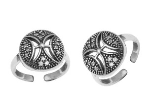 Silver Oxidized Flexible Toe Ring Unique 925 Sterling Silver Adjustable Toe Ring Gross Weight 5.10