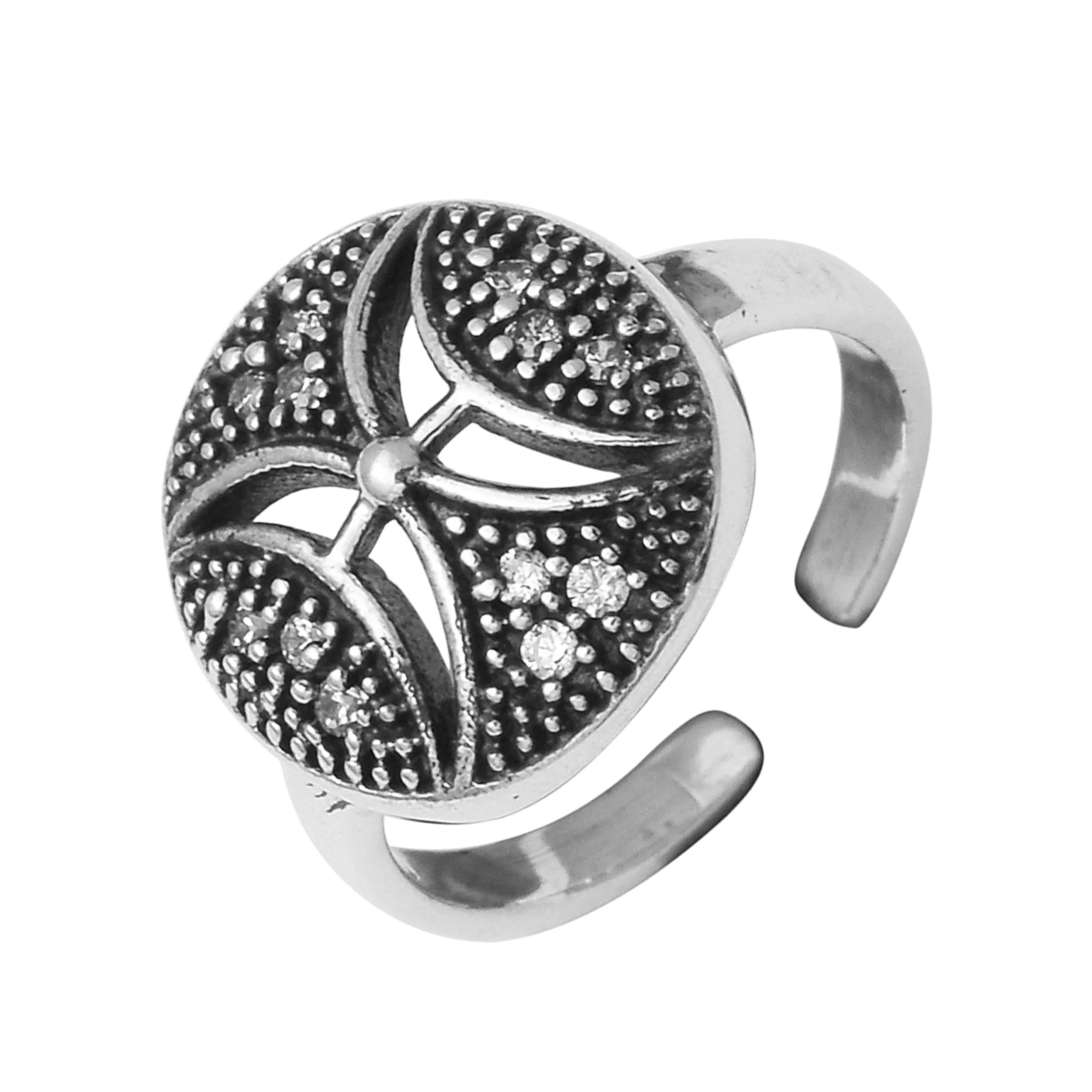 Silver Oxidized Flexible Toe Ring Unique 925 Sterling Silver Adjustable Toe Ring Gross Weight 5.10