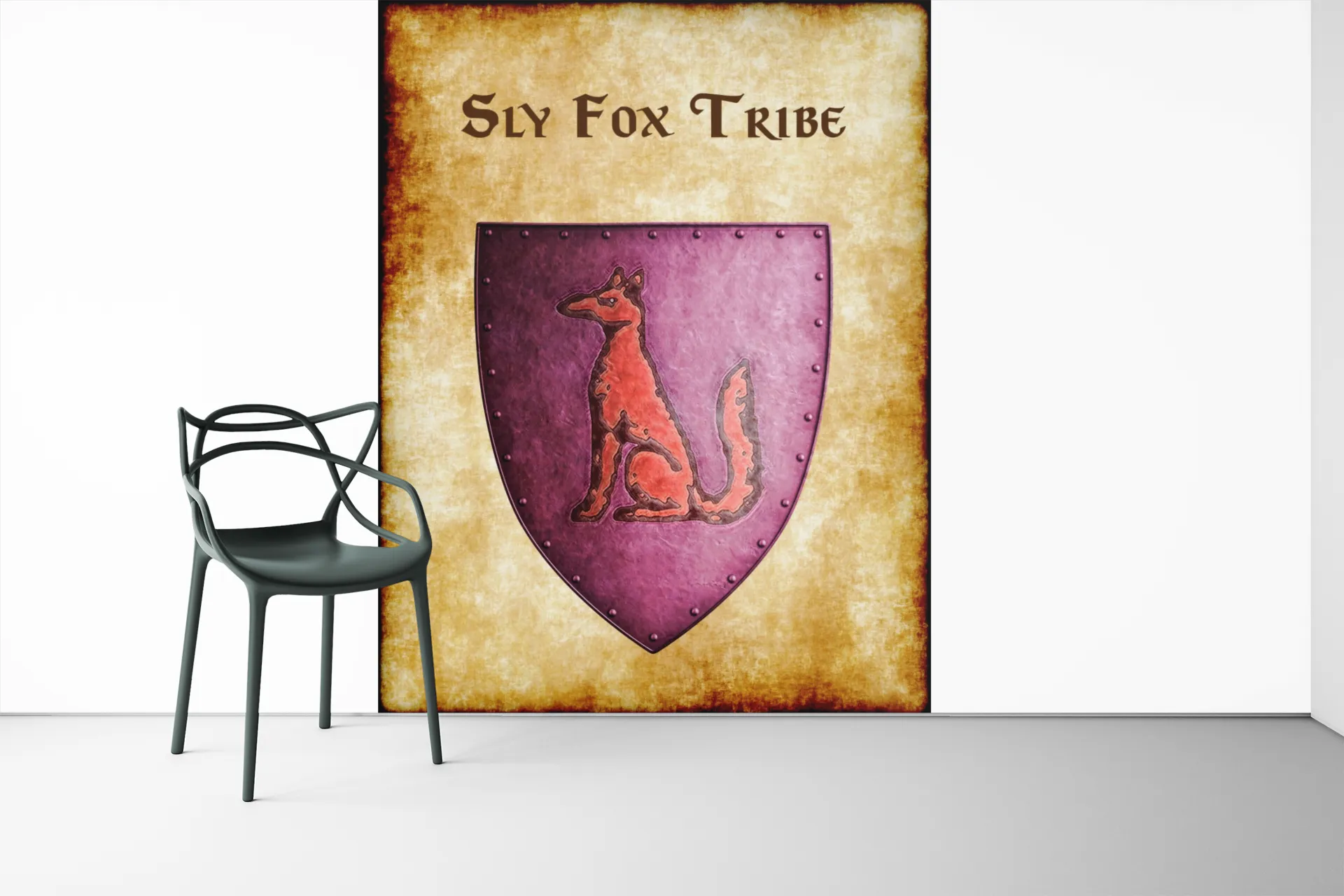 Sly Fox Tribe Heraldry of Greyhawk Anna Meyer Cartography Canvas Art Print