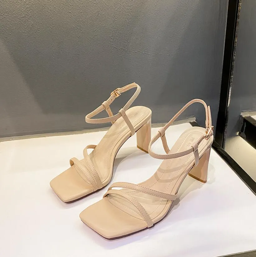 Small Square Toe Strap Sandals GS295