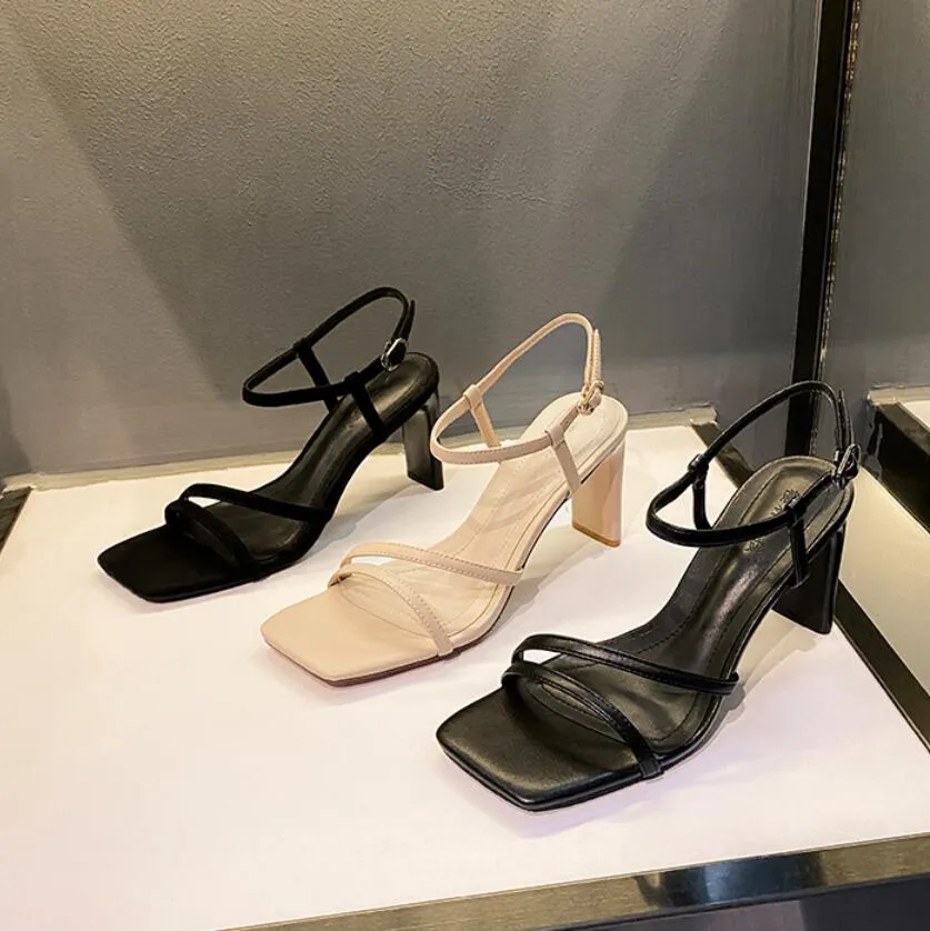 Small Square Toe Strap Sandals GS295