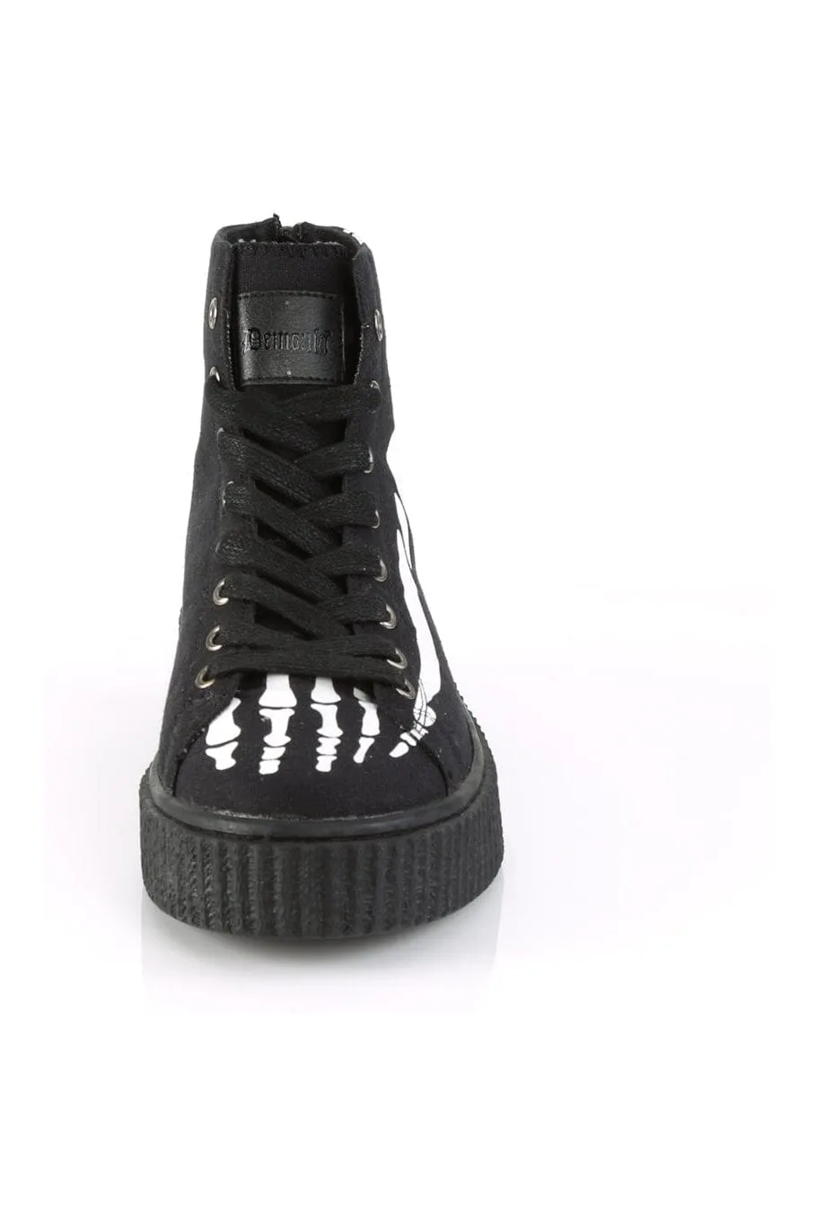 SNEEKER-252 Black Canvas Creeper