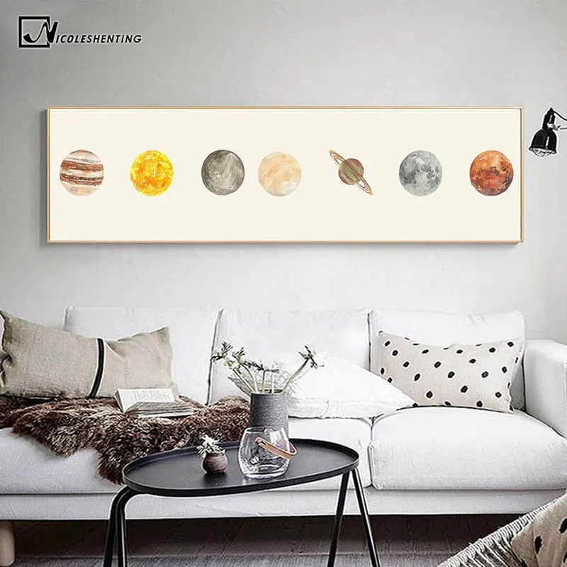 Solar System Outer Space Universe Planet Wall Art