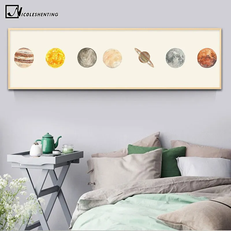 Solar System Outer Space Universe Planet Wall Art