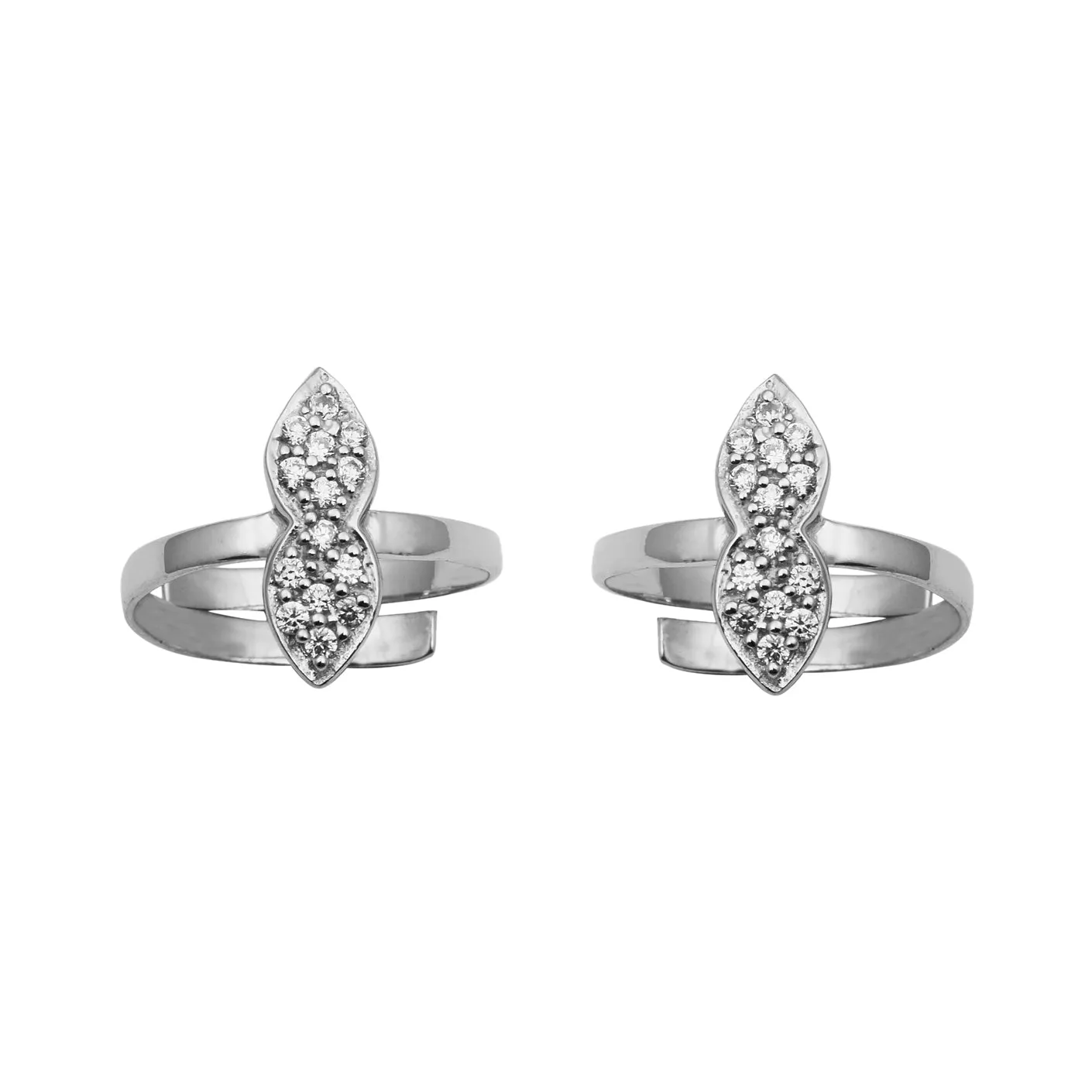 Solid 925 Sterling Silver Toe Ring For Women Open Adjustable Toe Ring Gross Weight 2.80