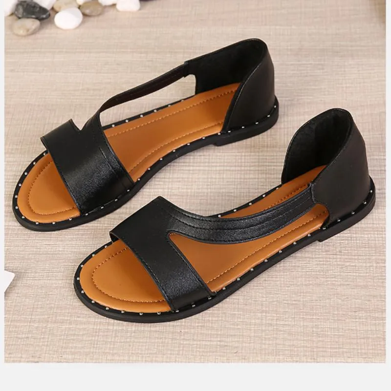 Solvia | Womens Sandals Slingback Low Wedge Heel Comfy Flat Shoes for Summer, Bunions & Holiday Wear