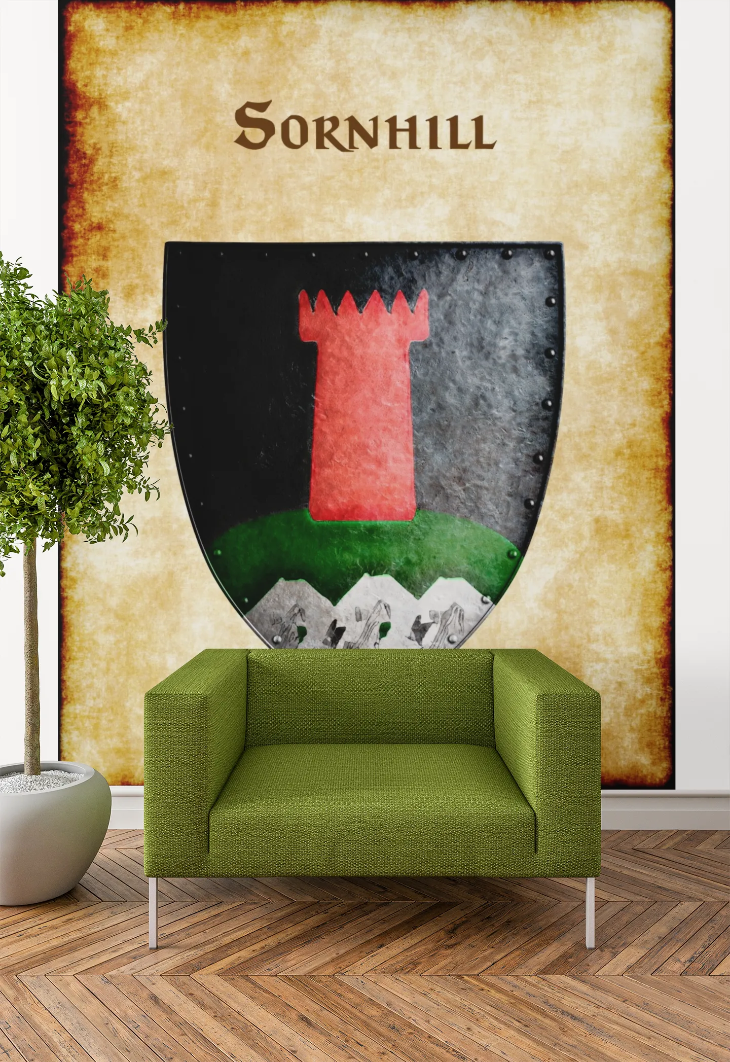 Sornhill Heraldry of Greyhawk Anna Meyer Cartography Canvas Art Print