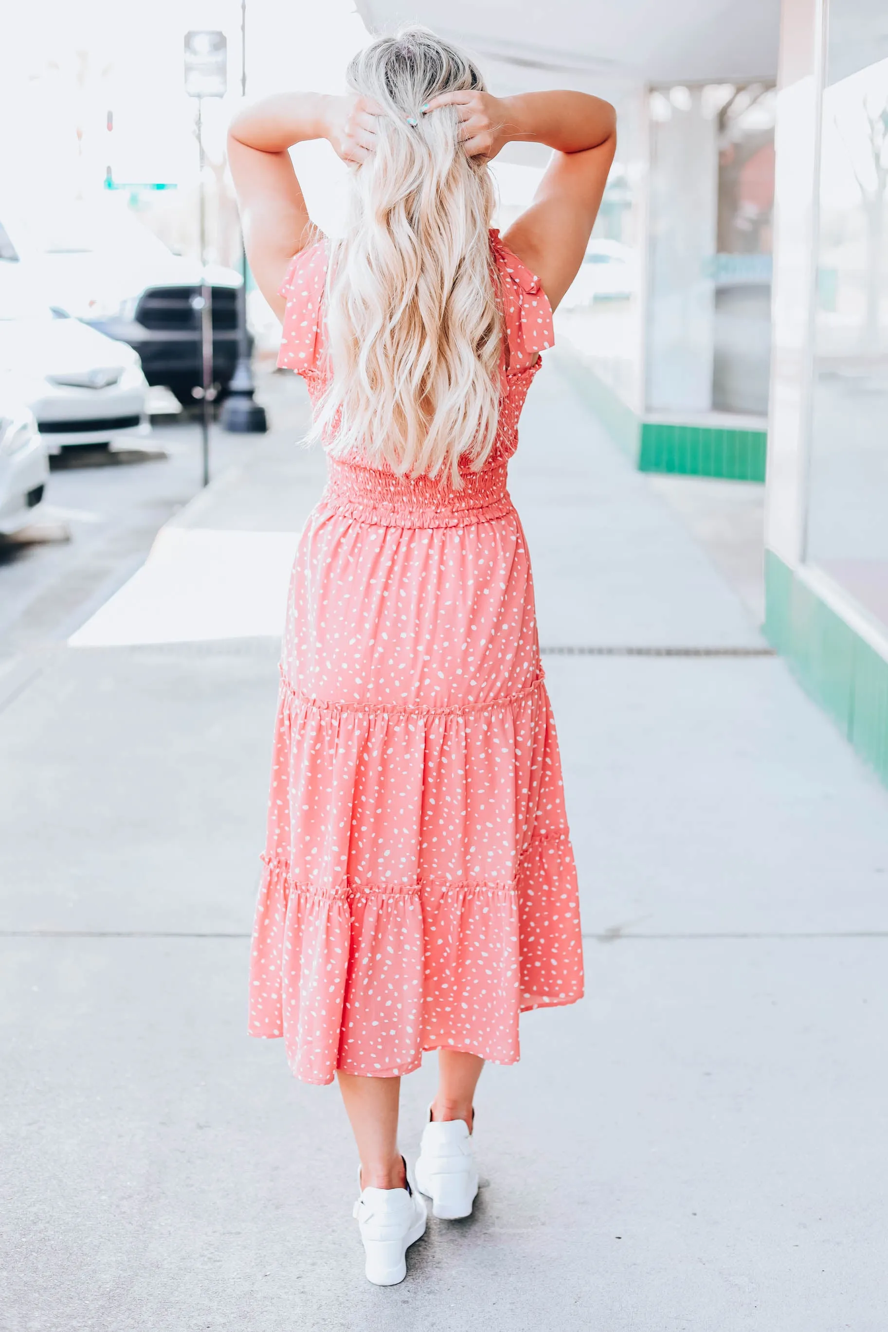 Soul Of Sunshine Midi Dress - Peach