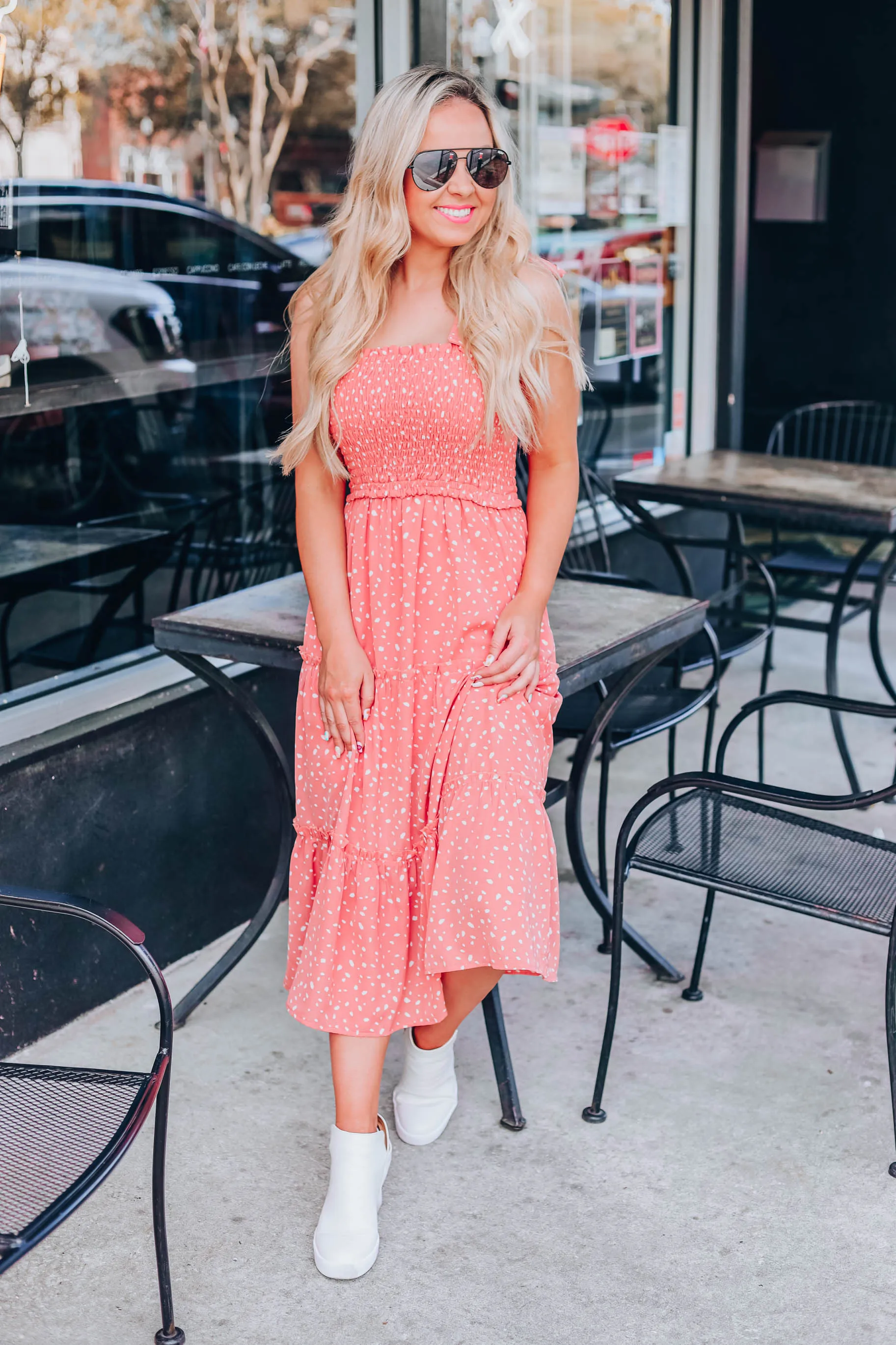 Soul Of Sunshine Midi Dress - Peach