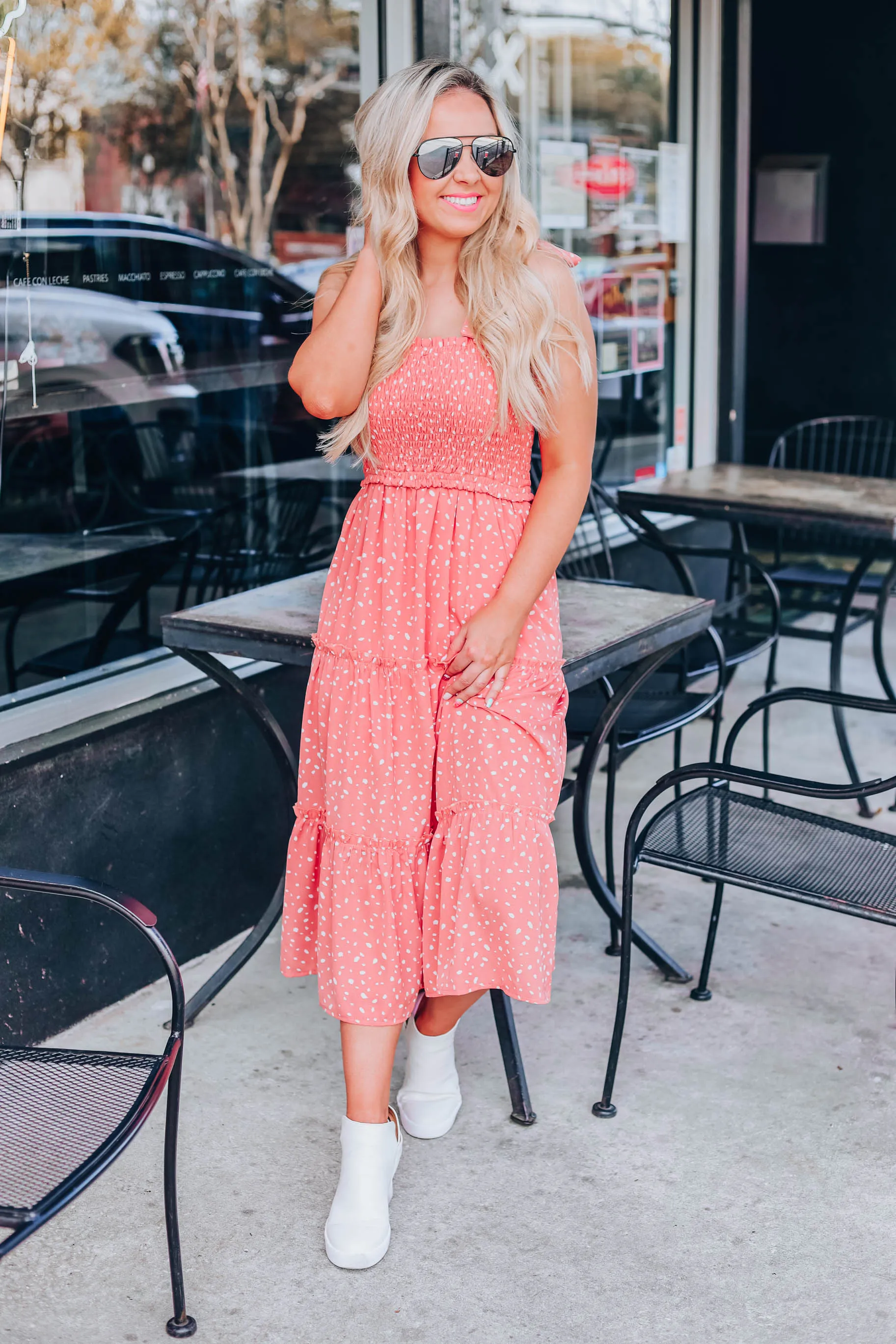 Soul Of Sunshine Midi Dress - Peach