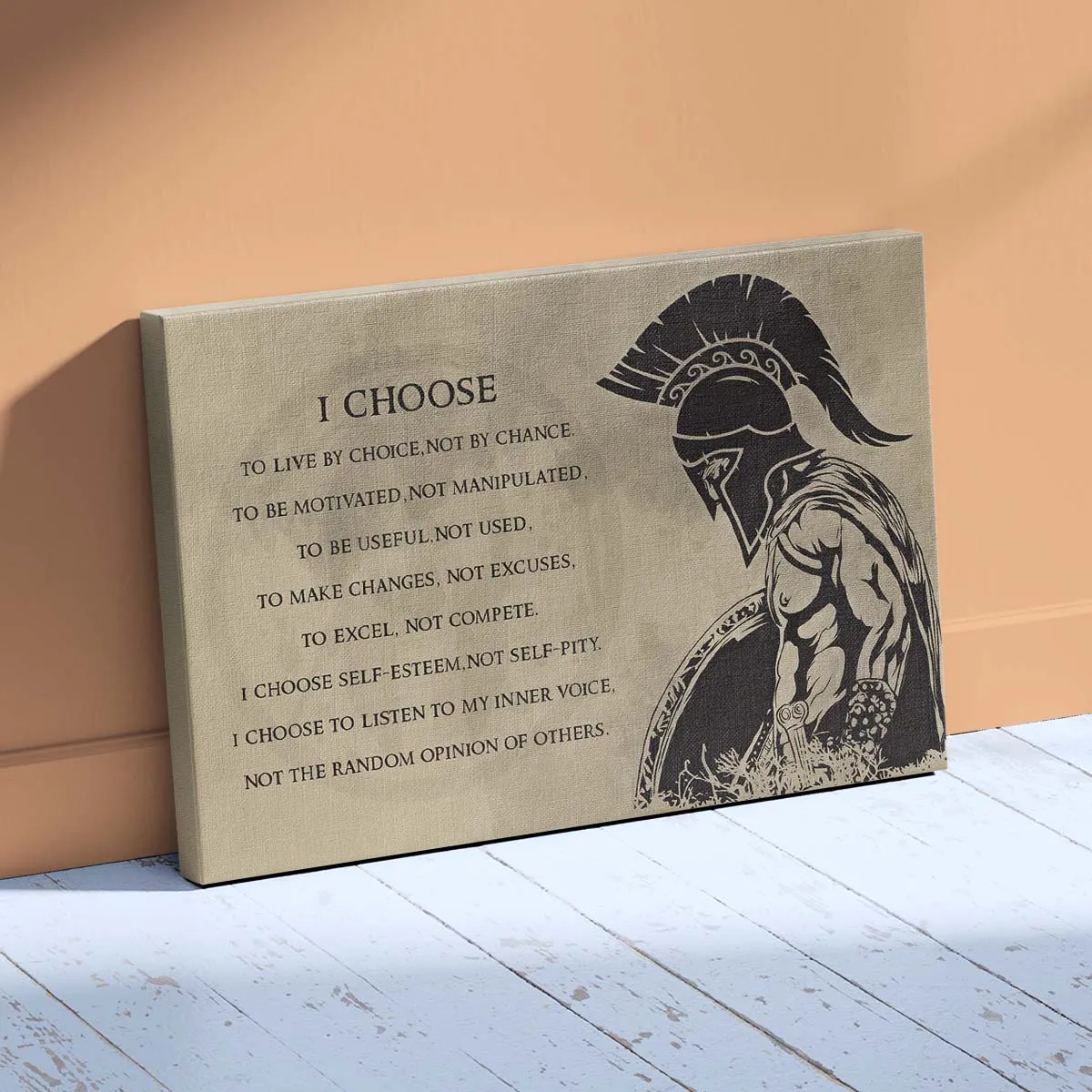 Spartan Wall Art - Spartan Poster - Spartan Canvas - I Choose - WA004 - Spartan Warrior - Horizontal Poster - Horizontal Canvas