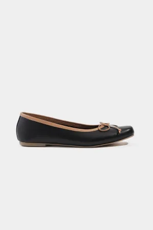 Square Toe Bow Ballerinas