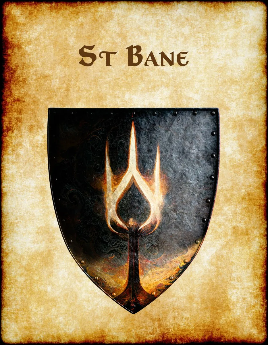St Bane Heraldry of Greyhawk Anna Meyer Cartography Canvas Art Print