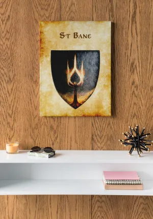 St Bane Heraldry of Greyhawk Anna Meyer Cartography Canvas Art Print