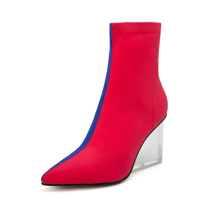 Stacchi Stretch Long Wedge Boots