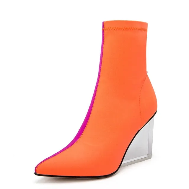 Stacchi Stretch Long Wedge Boots