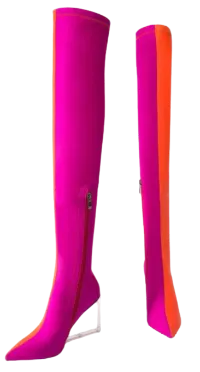 Stacchi Stretch Long Wedge Boots