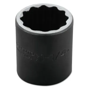 Stanley?? Products Torqueplus Impact Sockets, 1/2 in Drive, 1 1/4 in Opening, 6 Points, 7440H