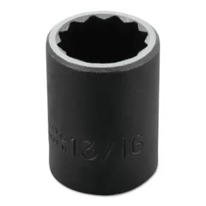 Stanley?? Products Torqueplus Impact Sockets, 1/2 in Drive, 13/16 in Opening, 12 Points, 7426