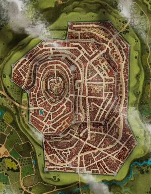 Starryfield City Fantasy Map Patreon
