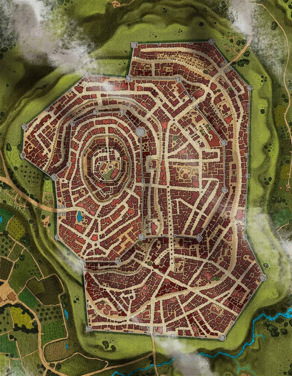 Starryfield City Fantasy Map Patreon