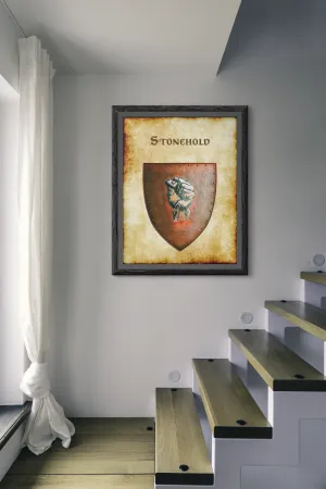 Stonehold Heraldry of Greyhawk Anna Meyer Cartography Canvas Art Print