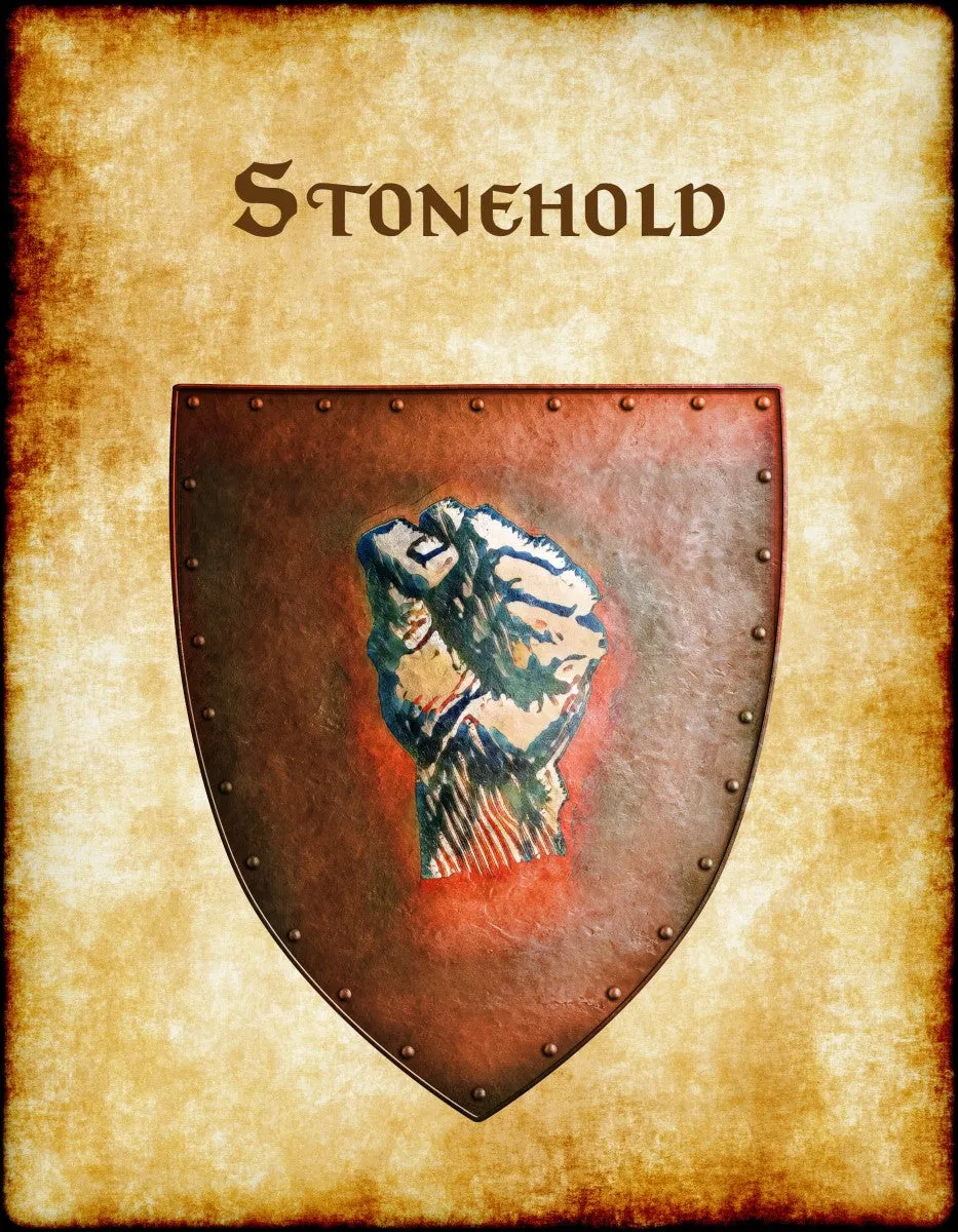 Stonehold Heraldry of Greyhawk Anna Meyer Cartography Canvas Art Print