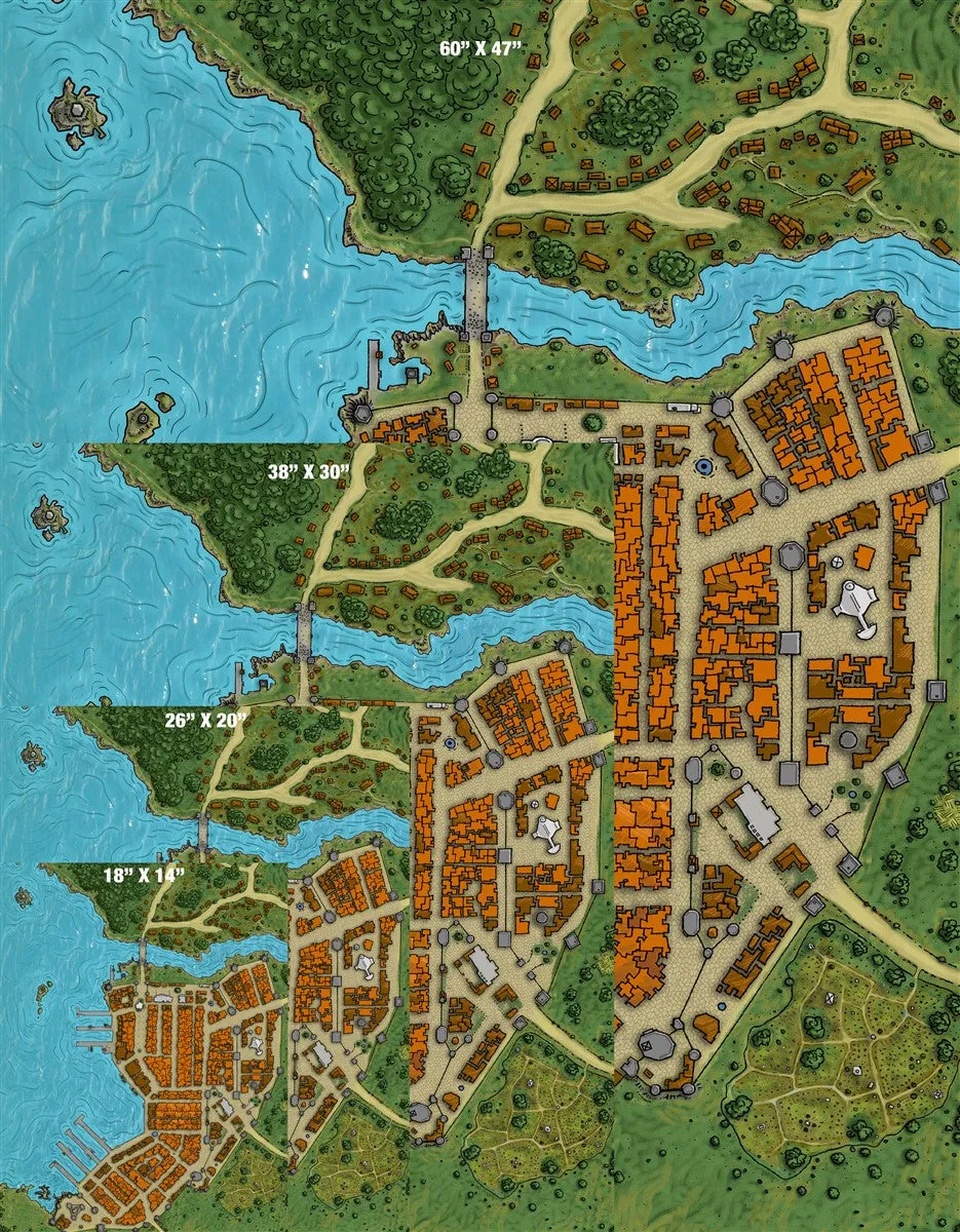 Summercoast City Fantasy Map