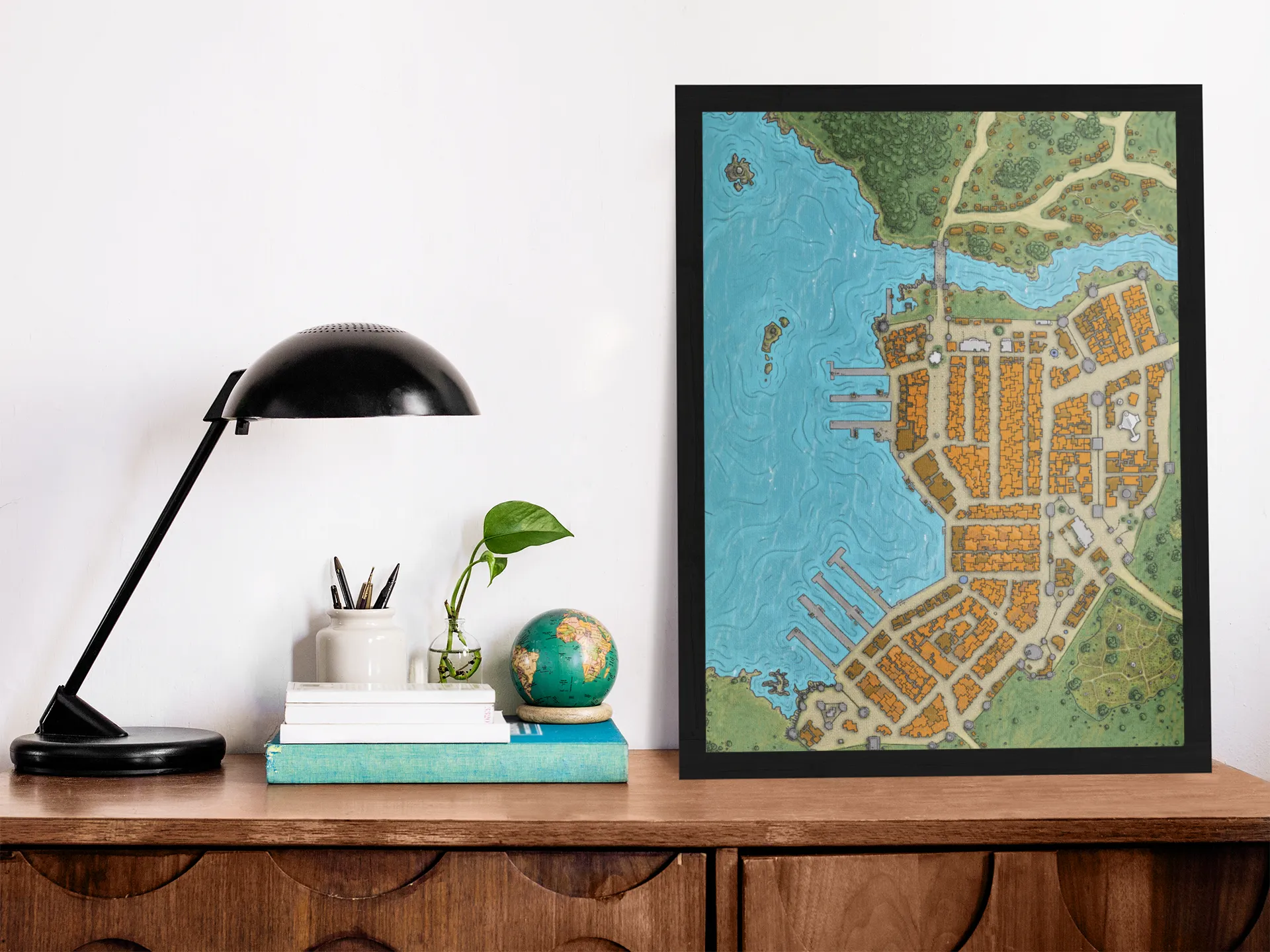 Summercoast City Fantasy Map