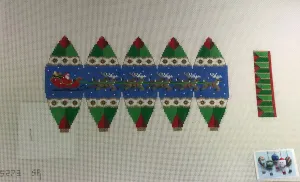 Susan Roberts Needlepoint Designs 5273 Santa & Reindeer Hot Air Balloon