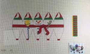 Susan Roberts Needlepoint Designs 5282 Snowman Hot Air Balloon