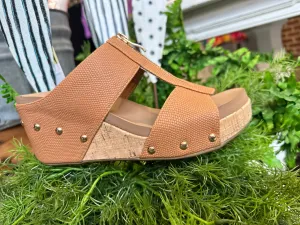 Taboo Tan Wedge with Zipper - SALE