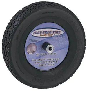 The AMES Companies, Inc. JACKSON KNOBBY FLAT FREETIRE (MOUNTED ON 8" WHL), FFTKBCC