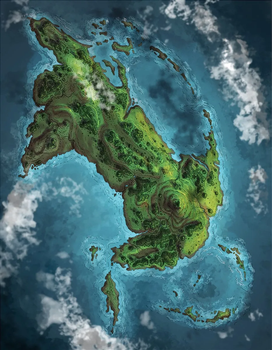The Fallen God Island Map
