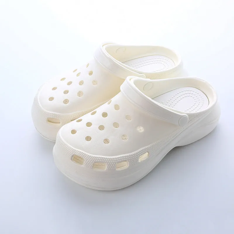 Thick bottom hollow slippers KF82078