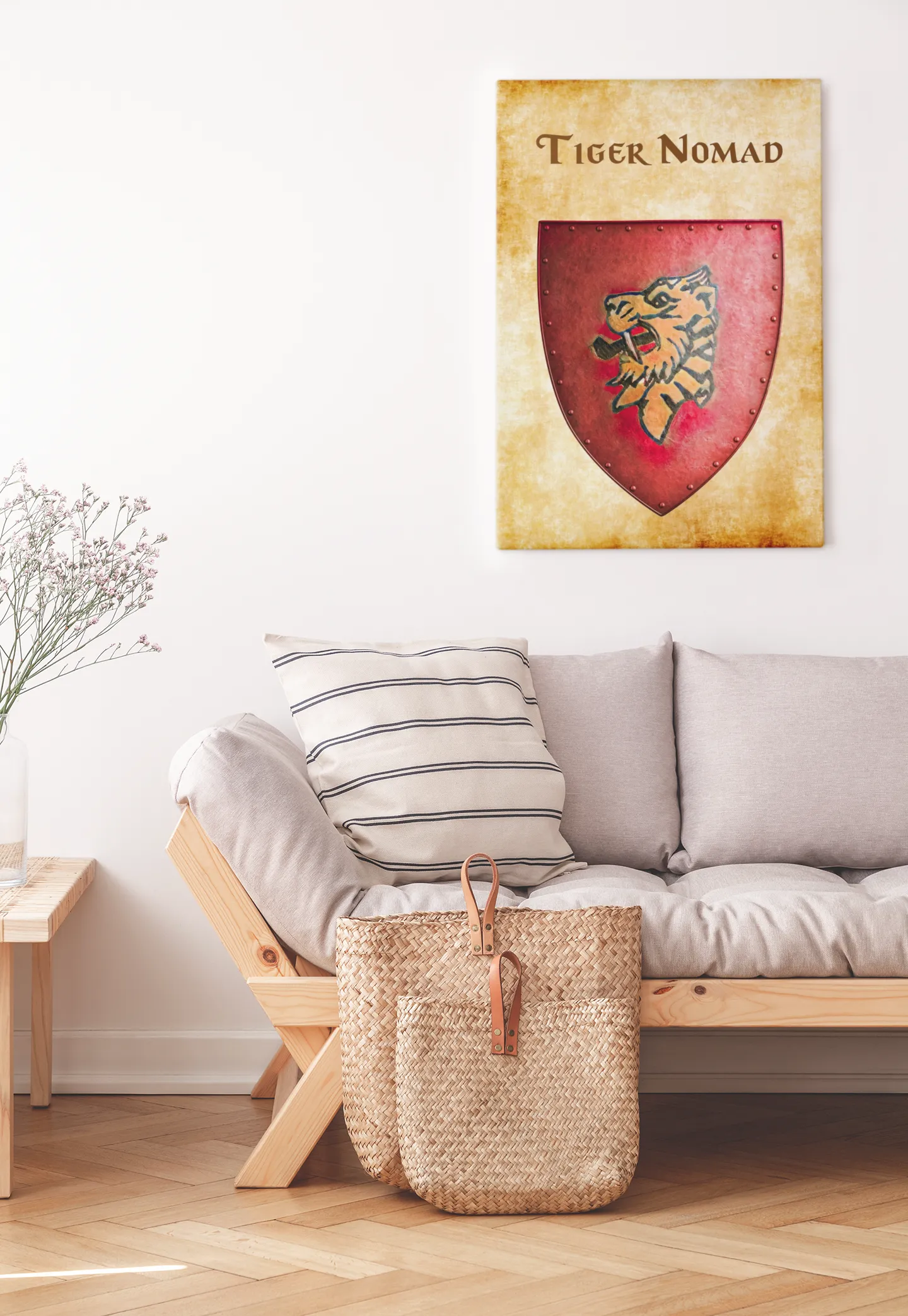 Tiger Nomad Heraldry of Greyhawk Anna Meyer Cartography Canvas Art Print
