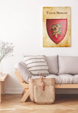 Tiger Nomad Heraldry of Greyhawk Anna Meyer Cartography Canvas Art Print