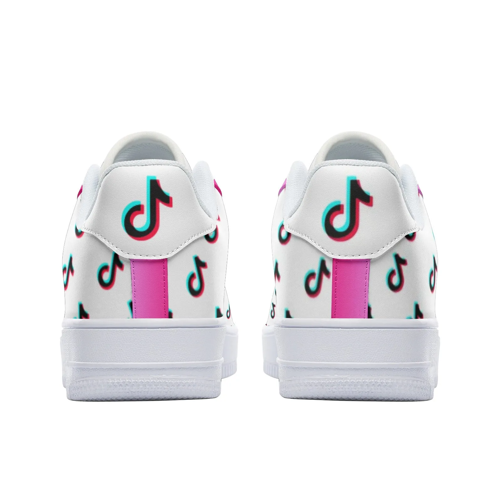 TikTok Unisex Low Top Leather Sneakers - Pink