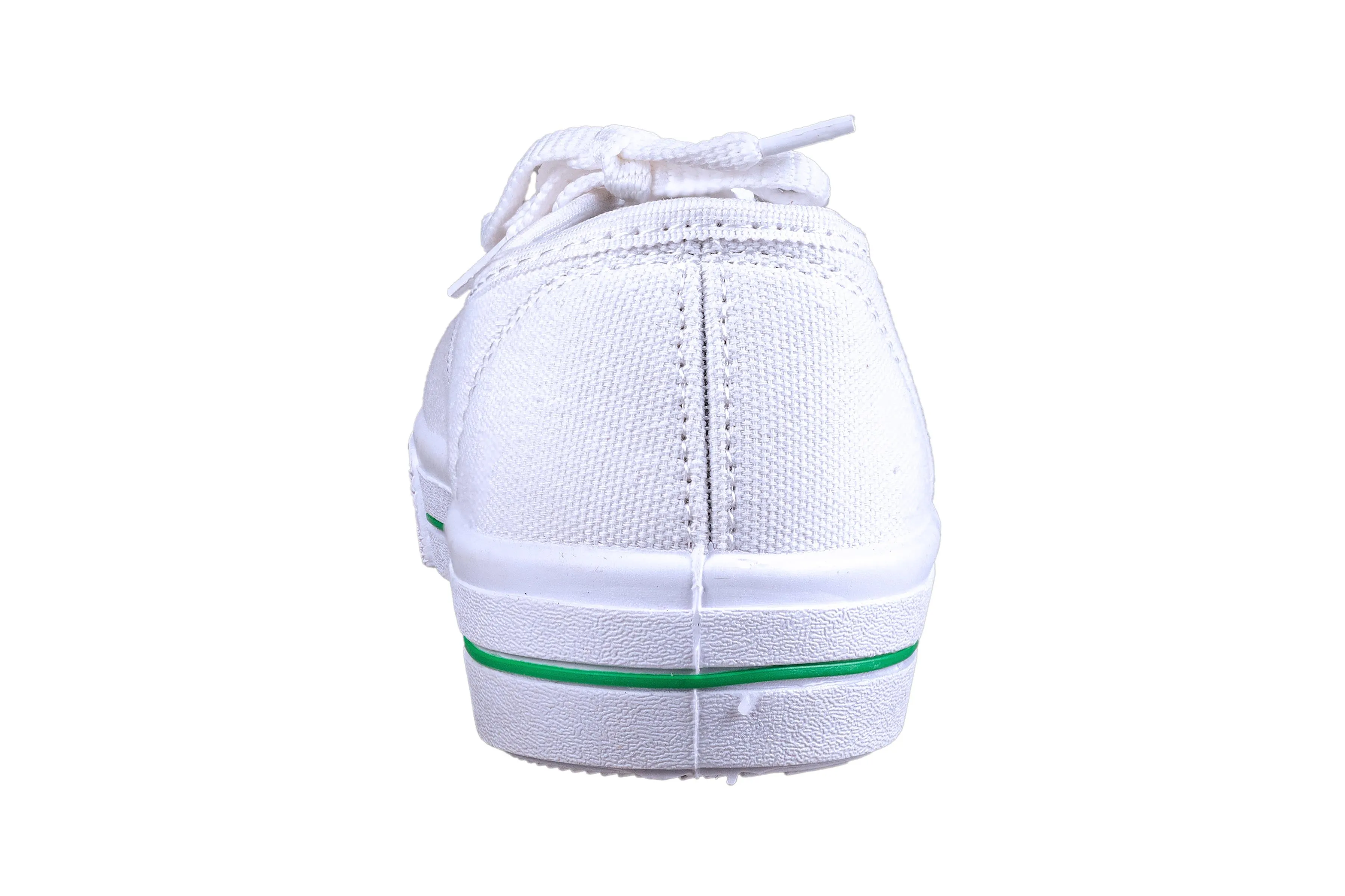 Titas Children White Canvas School Shoe (9 Years & above Children)(True Comfort)