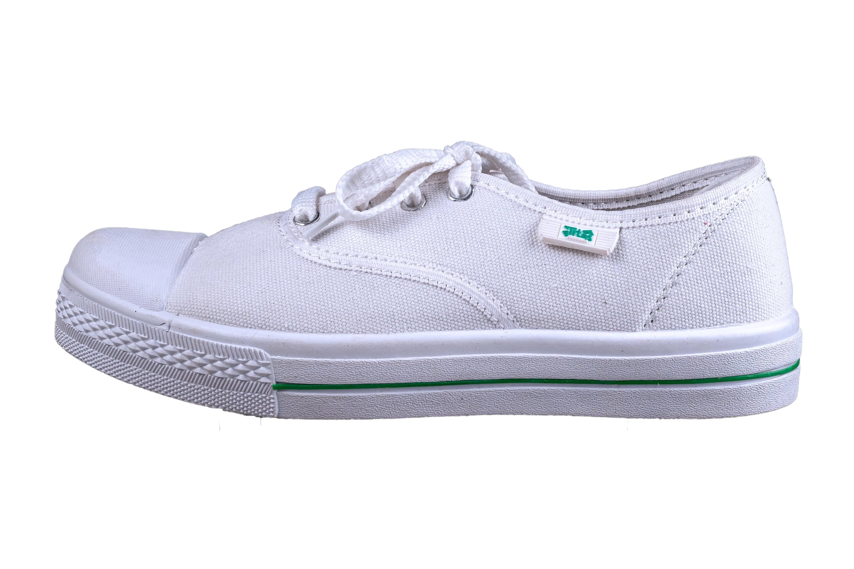 Titas Children White Canvas School Shoe (9 Years & above Children)(True Comfort)