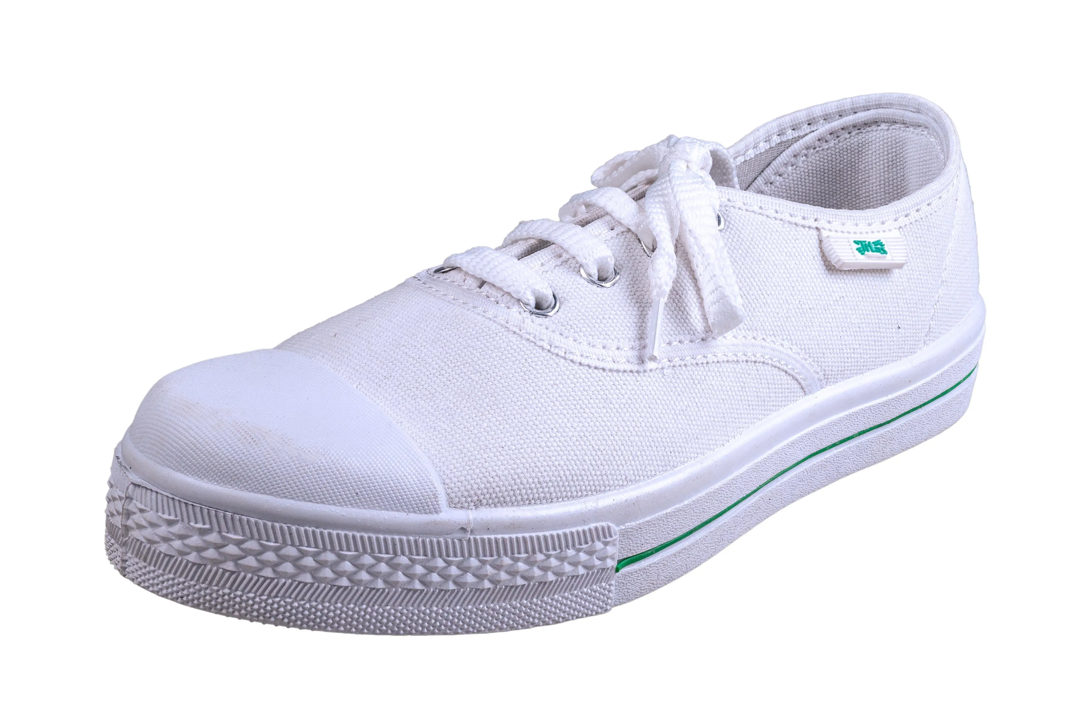 Titas Children White Canvas School Shoe (9 Years & above Children)(True Comfort)