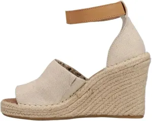 Toms Womens Marisol Platform Wedge Shoes 10016358 Natural Brown 8M