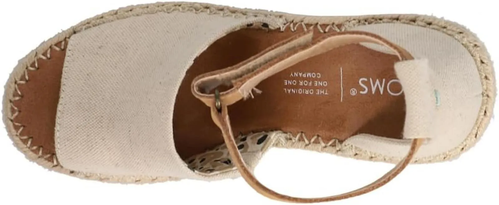 Toms Womens Marisol Platform Wedge Shoes 10016358 Natural Brown 8M