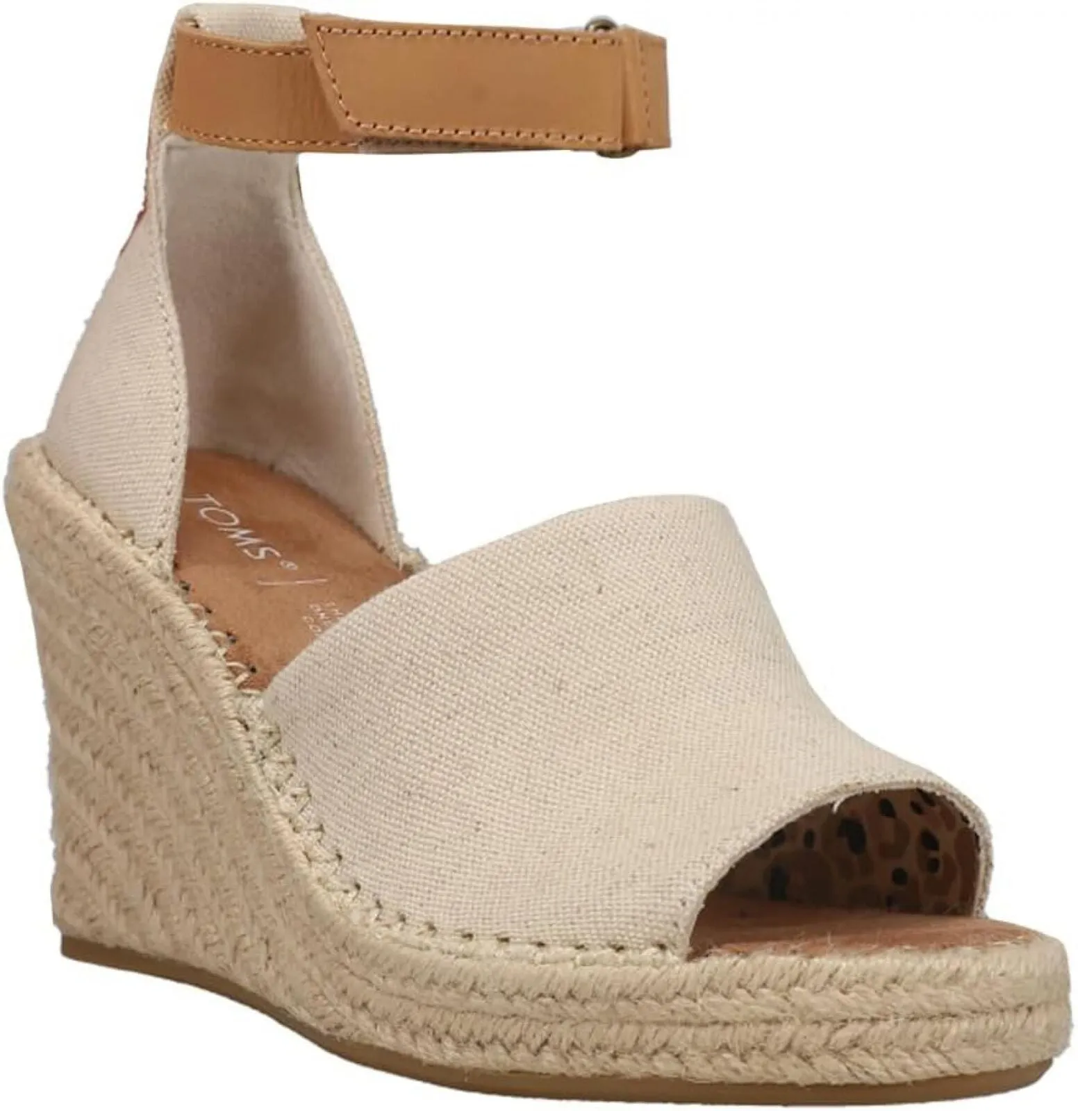 Toms Womens Marisol Platform Wedge Shoes 10016358 Natural Brown 8M