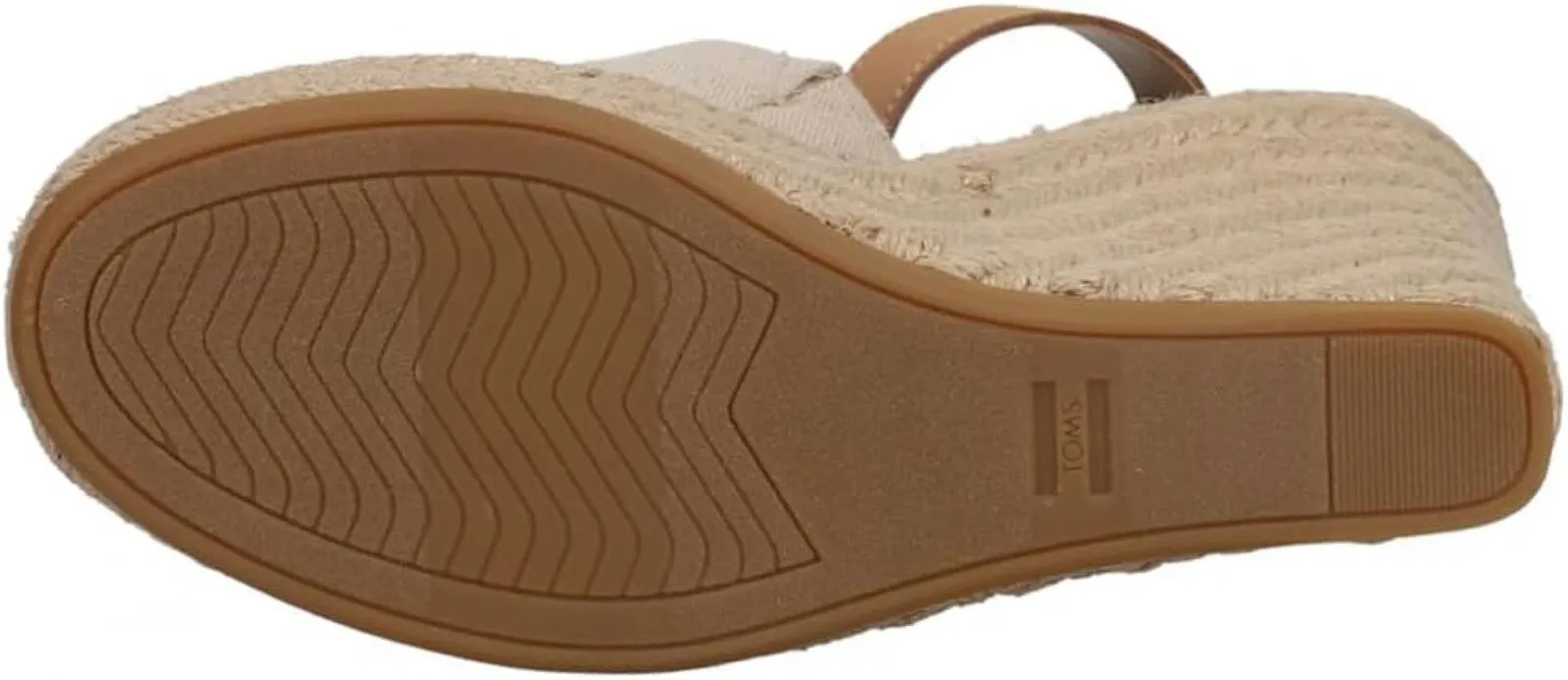 Toms Womens Marisol Platform Wedge Shoes 10016358 Natural Brown 8M