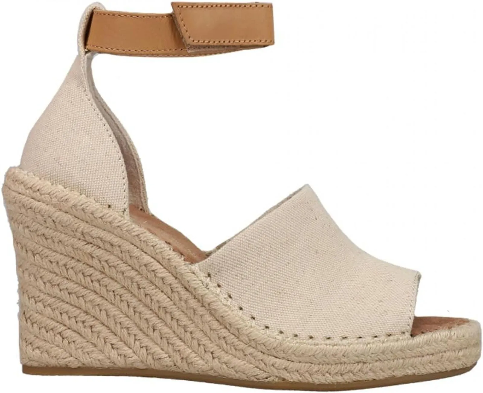 Toms Womens Marisol Platform Wedge Shoes 10016358 Natural Brown 8M