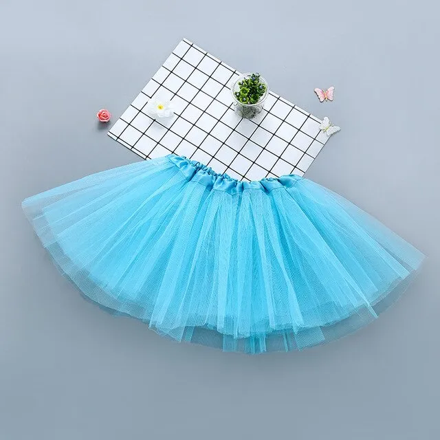 Tulle Skirt for Girl 2020 Fashion Tutu Solid Short Mini Skirs Baby Girl Clothing Pink Dancing Ballet Girl Clothes Pettiskirt Kid
