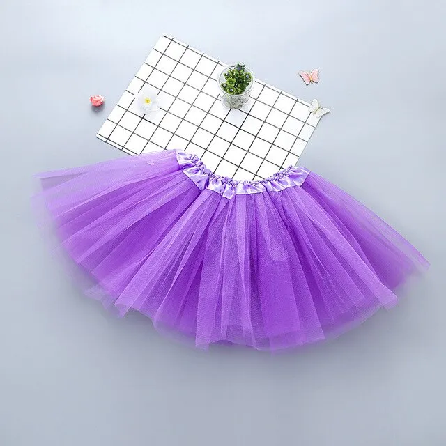Tulle Skirt for Girl 2020 Fashion Tutu Solid Short Mini Skirs Baby Girl Clothing Pink Dancing Ballet Girl Clothes Pettiskirt Kid