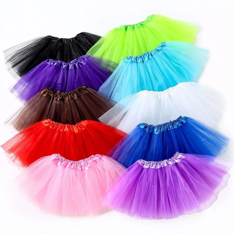 Tulle Skirt for Girl 2020 Fashion Tutu Solid Short Mini Skirs Baby Girl Clothing Pink Dancing Ballet Girl Clothes Pettiskirt Kid