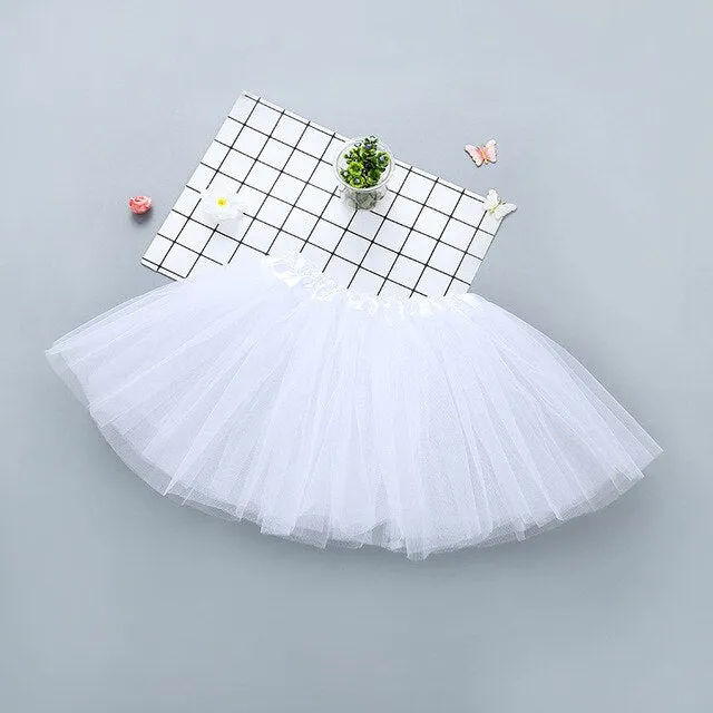 Tulle Skirt for Girl 2020 Fashion Tutu Solid Short Mini Skirs Baby Girl Clothing Pink Dancing Ballet Girl Clothes Pettiskirt Kid